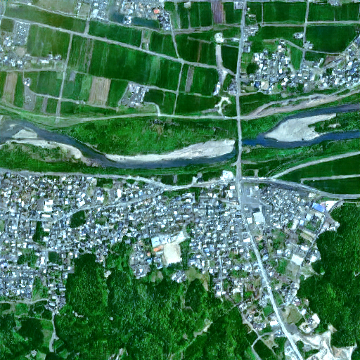 Learned four-band Sentinel-2 urban super-resolution preview
